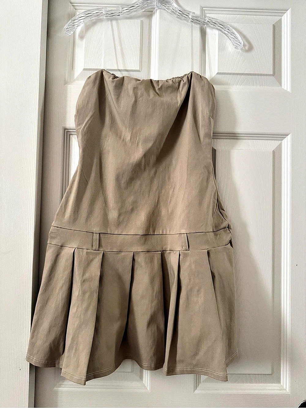 Windsor All The Likes Strapless Pleated Ponte minidress